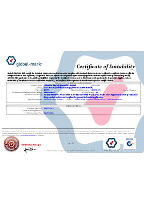 Clipsal, 56 series RCD protected industrial switched sockets, Certificate, RCM, Global Mark Pty LTD