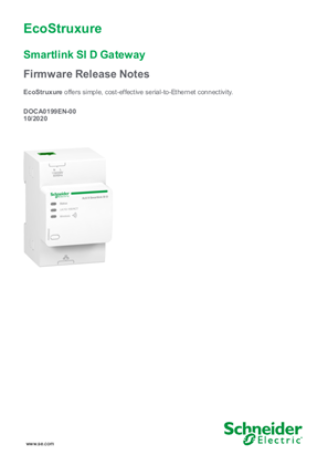 Smartlink SI D Gateway - Firmware Release Notes