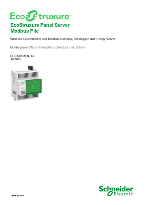 EcoStruxure Panel Server - Modbus File