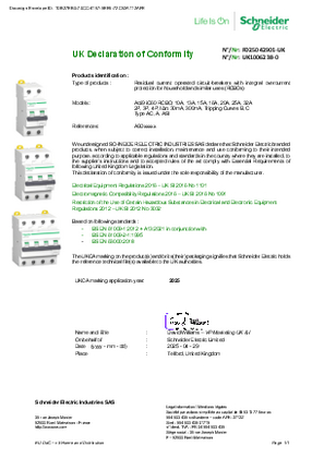 UK Declaration of Conformity
