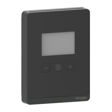 Sensor, SpaceLogic SLA Series, room, humidity, temperature, segmented LCD, analog outputs with optimum black housing SLABLX2