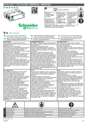 PowerTag M63 - Wireless Communication Energy Sensor for Acti9 and Multi9 modular equipment ranges - Instruction Sheet