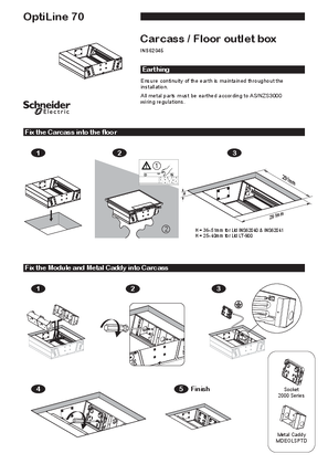Carcass / Floor outlet box INS62045