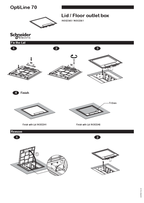 Lid / Floor outlet box INS62040 / INS62041
