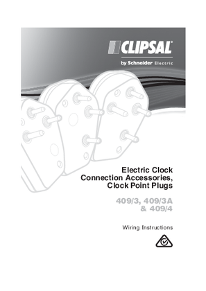 Electric Clock Connection Accessories, Clock Point Plugs 409/3, 409/3A & 409/4