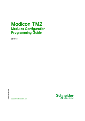 Modicon TM2 - Modules Configuration - Programming Guide