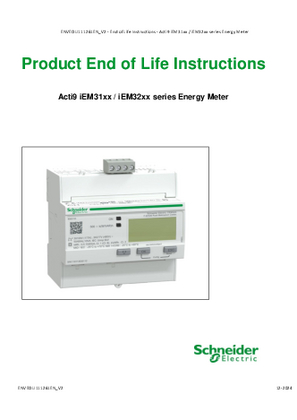 Acti 9 iEM31/32XX energy meter, Circularity Profile, End of Life Instructions