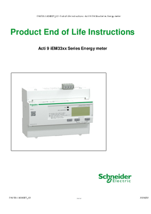 Acti 9 iEM3300 Energy Meter, Circularity Profile, End of Life Instructions
