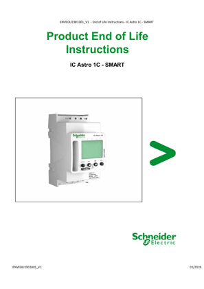 IC Astro - Time switch 1C - SMART - Product End of Life Instructions