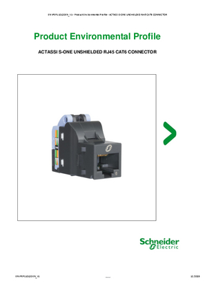 ACTASSI S-ONE UNSHIELDED RJ45 CAT6 CONNECTOR