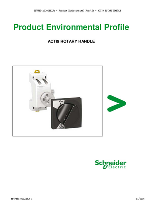 Acti9 Rotary Handle - Product Environmental Profile