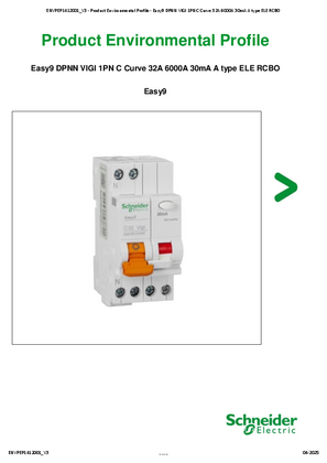 Easy9 DPNN VIGI 1PN C Curve 32A 6000A 30mA A type ELE RCBO