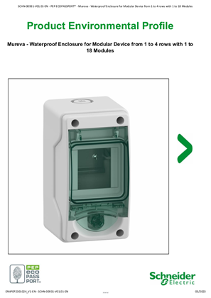Mureva - Waterproof Enclosure for Modular Device from 1 to 4 rows with 1 to 18 Modules - Product Environmental Profile