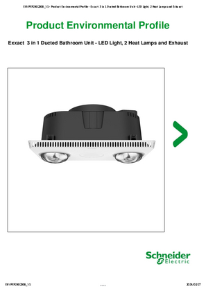 Exxact  3 in 1 Ducted Bathroom Unit - LED Light, 2 Heat Lamps and Exhaust