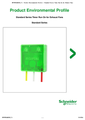 Standard Series Timer Run On for Exhaust Fans