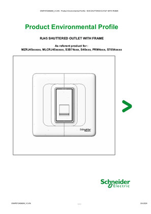 RJ45 SHUTTERED OUTLET WITH FRAME