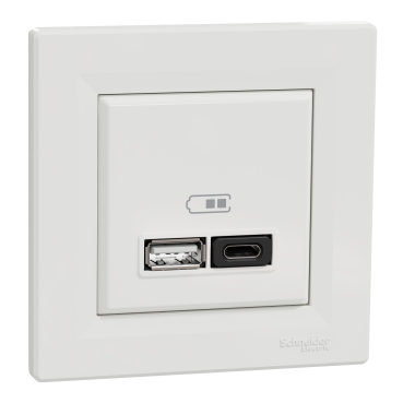 ASFORA Dupla USB gyorstöltő, A+C, 45W, fehér EPH2700421