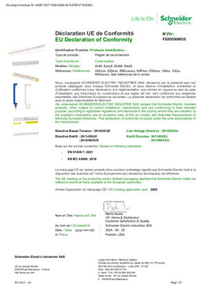 EU doc for Comb busbars