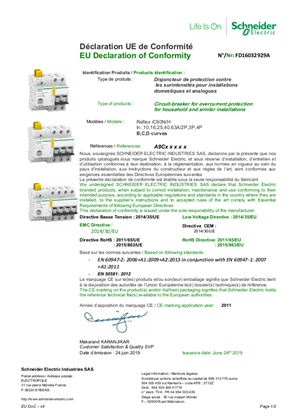 EU Declaration of Conformity Schneider Electric