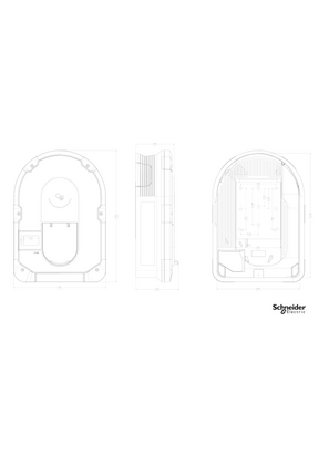 Schneider Charge Pro T2S 2D Drawings with dimensions