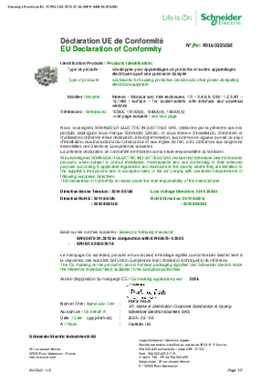 EU Declaration of Conformity Schneider Electric