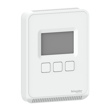 SpaceLogic SLP Series Sensor, Room, Temperature, Segmented LCD, BACnet MSTP/Modbus Outputs with Matte White Housing SLPSLXX