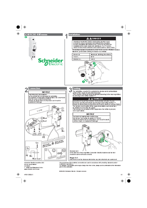 Acti9 iC60N, iC60H RCBO - Instruction Sheet