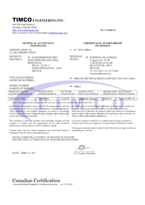 ZBRA1 Antenna for Wireless and Batteryless pushbuttons