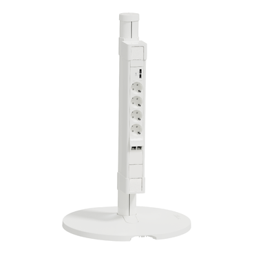 UNICA SYSTEM+ Minioszlop, egyoldalas, 0.68 m, 4x 2P+F aljzat + USB A+C töltő + 2xRJ45 Cat6A STP aljzat INS45109