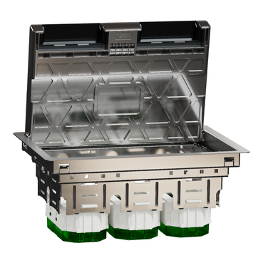 UNICA SYSTEM+ Padlódoboz, 12 modulos, fém INS52123
