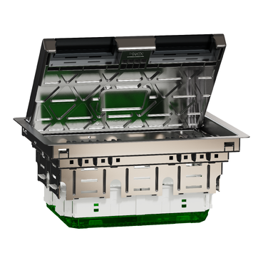 UNICA SYSTEM+ Padlódoboz, 16 modulos, fém INS52125