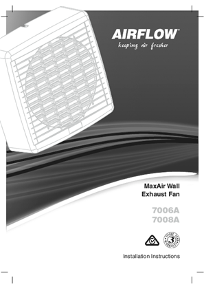 MaxAir Wall Exhaust Fan