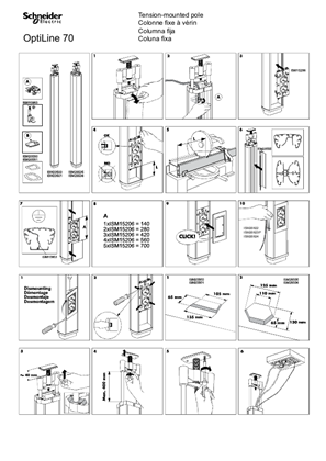 Inst. manual Tension-mounted pole
