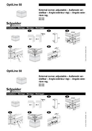 Outside corner 120 and 140 installation manual