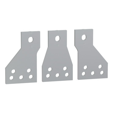Straight terminal extension for TeSys Giga contactor LC1G630-800, 3 pole, large connection, 80 mm width LA9G3614