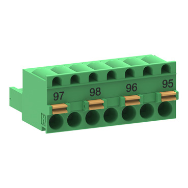Terminal block for TeSys Giga electronic overload relay LR9G, push-in terminals LA9G82