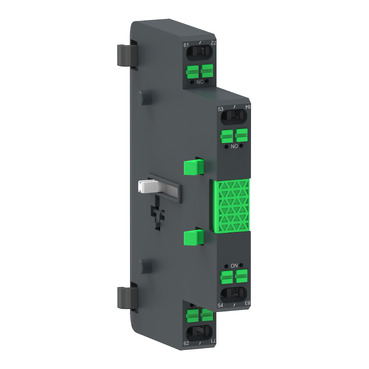 Auxiliary contact block for TeSys Giga contactor, 1NO + 1NC, side mounting, push-in terminals LAG8N113