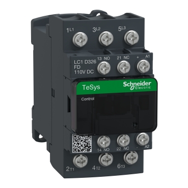 TeSys D mágneskapcsoló - 3P(3 NO) - AC-3 - <= 440 V 32 A - 110 V DC tekercs LC1D326FD