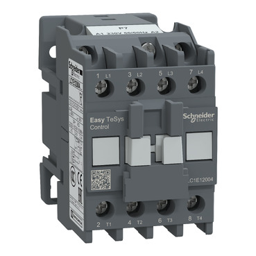 EasyPact TVS mágneskapcsoló 4P(4 NO) - AC-1 - <= 415 V 25A - 230 V AC tekercs LC1E12004P7
