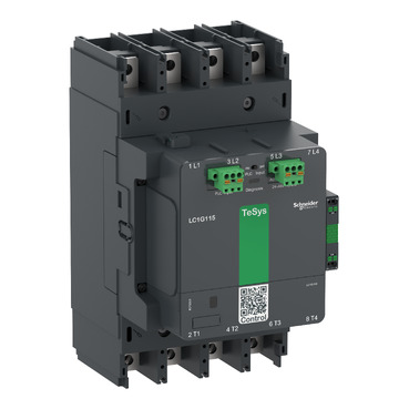 High power contactor, TeSys Giga, 4 pole (4NO), AC-1 <=440V 305A, advanced version, 200…500V wide band AC/DC coil LC1G1854LSEA