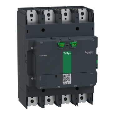 High power contactor, TeSys Giga 800, 4 pole (4NO), AC-1 <=440V 1050A, advanced version, 48…130V wide band AC/DC coil LC1G8004EHEA