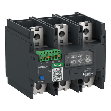 Electronic thermal overload relay, TeSys Giga, 125…500 A, class 5E…30E, push-in control connection LR9G500