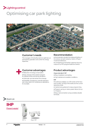 Optimising car park lighting (IHP 1C 18 mm, Argus 120)