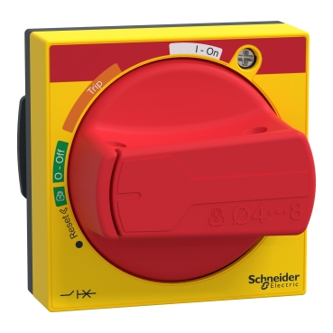Univerzális kar  rotációs hajtás, ComPacT NSXm, piros kar sárga előlapon, IP54 LV426998T
