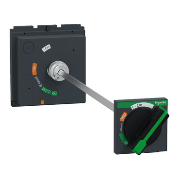 Hosszabbított rotációs hajtás, ComPacT NSX 400/630, fekete kar, tengely hossz 209 to 600 mm, IP55 LV432598T