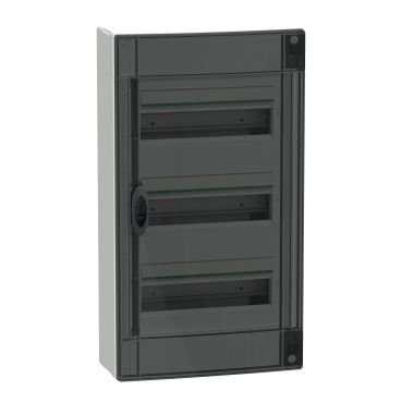 PRISMASET XS Szekrény, füstszínű ajtó, falon kívüli, 3x13 modul, PEN LVSXR313