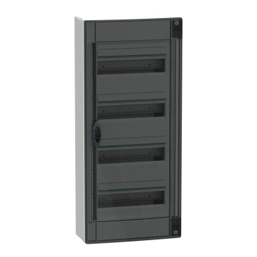 PRISMASET XS Szekrény, füstszínű ajtó, falon kívüli, 4x13 modul, PEN LVSXR413