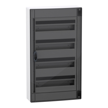 PRISMASET XS Szekrény, füstszínű ajtó, falon kívüli, 4x18 modul, PEN LVSXR418