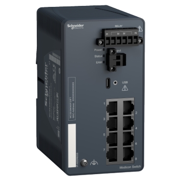 Modicon Extended Managed Switch, 8 ports for copper MCSESM083F23F1