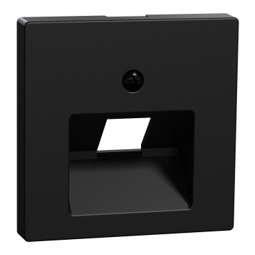 MERTEN Fedlap, 1xRJ45 aljzathoz, System-M, fekete MEG4521-0403